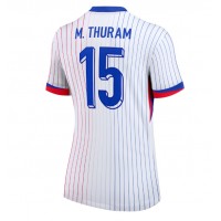 Camisa de Futebol França Marcus Thuram #15 Equipamento Secundário Mulheres Europeu 2024 Manga Curta